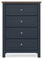 Landocken Queen Panel Bed with Mirrored Dresser and Chest